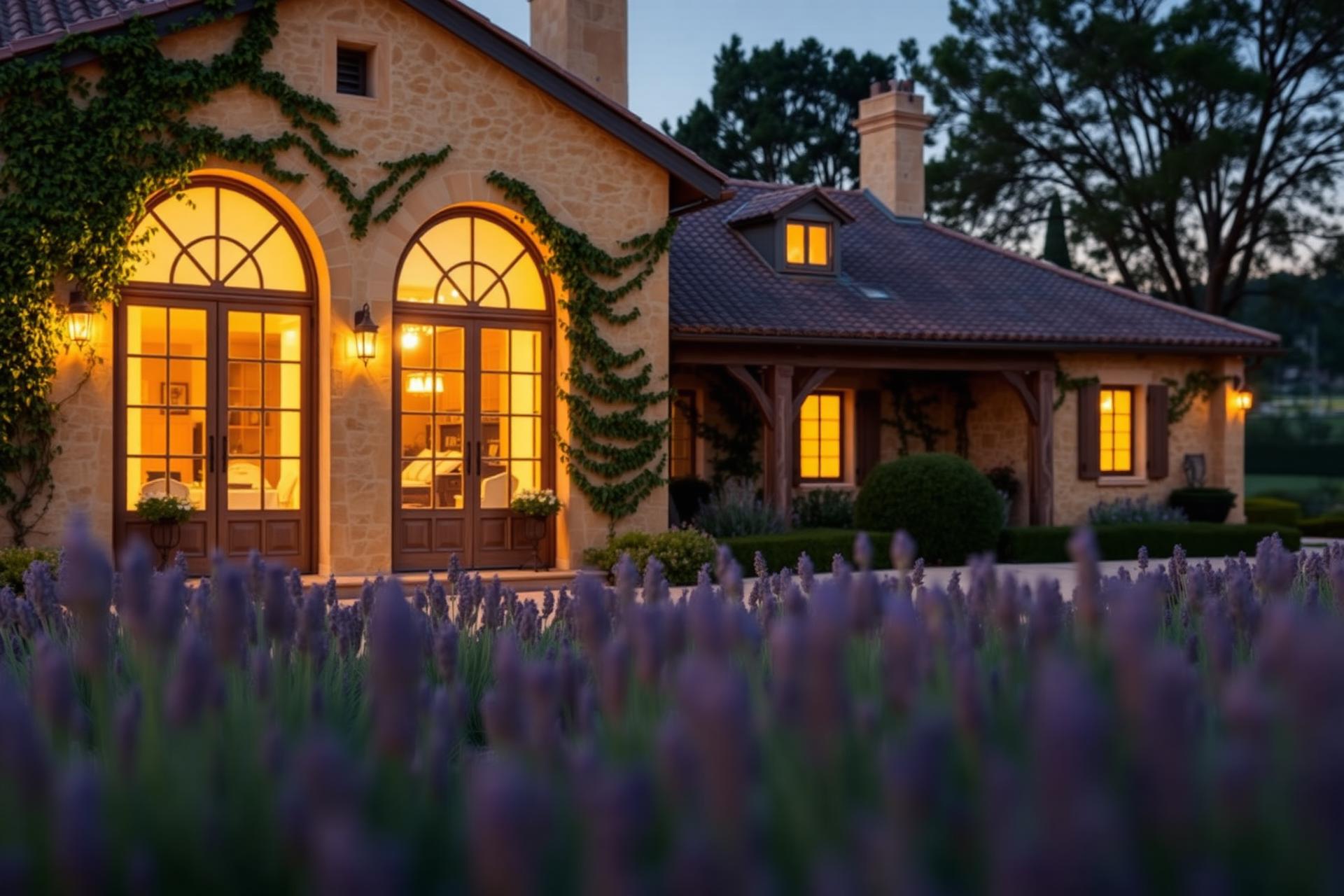 Maison Lavande au crépuscule